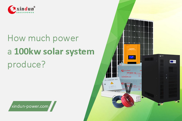 How much power does a 100kw solar system produce?