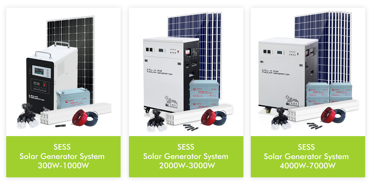 Solar Generator System With Battery Backup 300W-7000W