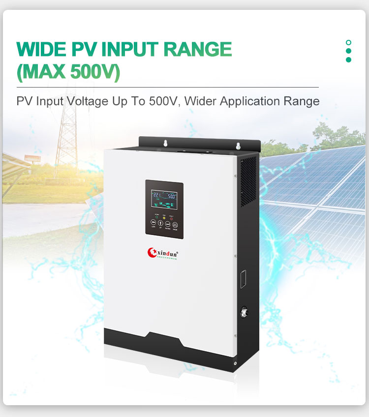 off grid solar powered inverter max solar input voltage up to 500v