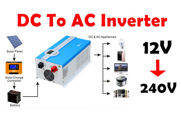 how to convert 12v dc to 240v ac