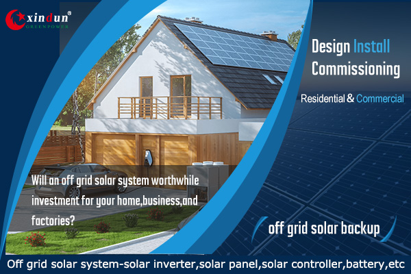 Off grid solar system with battery backup