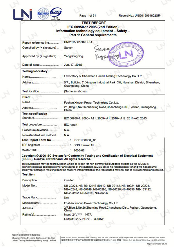 Certified Inverter Manufacturer