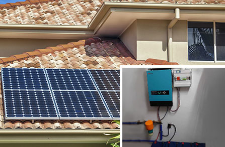 Système solaire domestique hors réseau cas