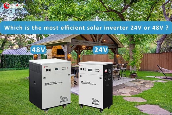 Which is the most efficient solar inverter 24V or 48V ?