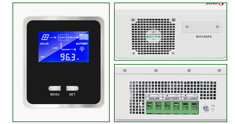 mppt solar charging controller lcd