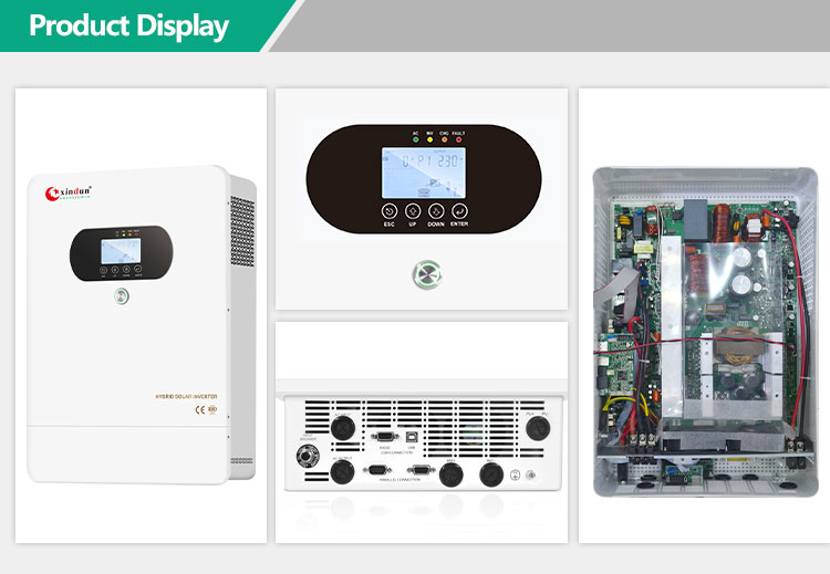 inverter hybrid on off grid 10kw display