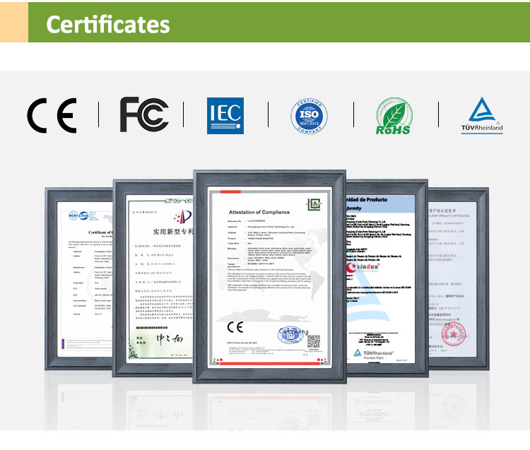 hybrid inverter certificates
