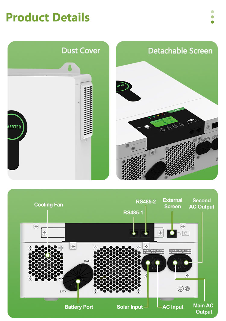 HFP-E dual output solar inverter