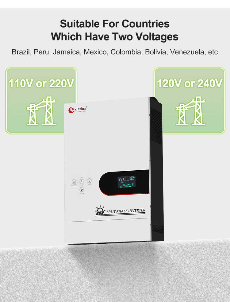 split phase inverter suitable for brazil, peru, jamaica