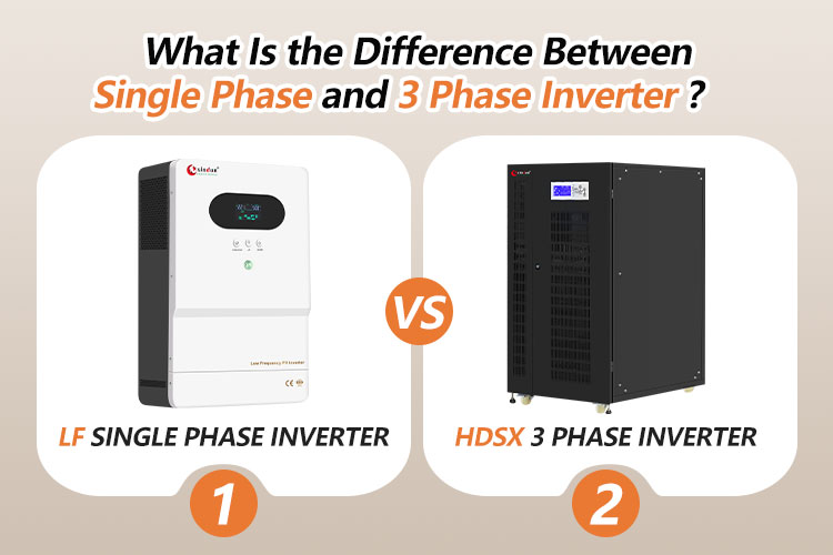 difference between single phase and 3 phase inverter