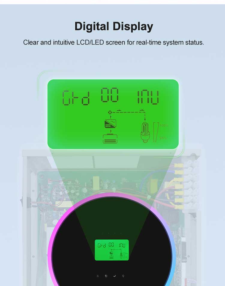 solar inverter motherboard LED and LCD display