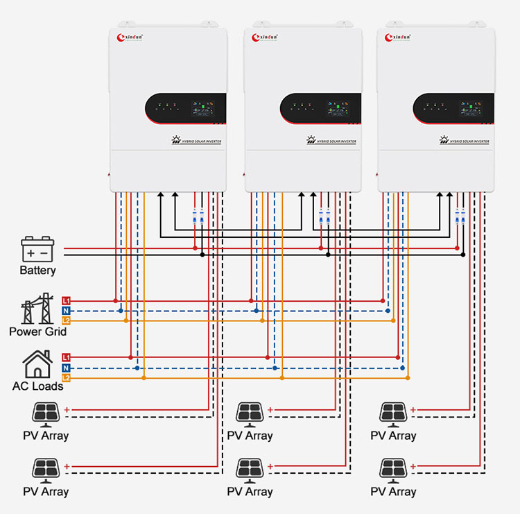hybrid inverter split phase power supply