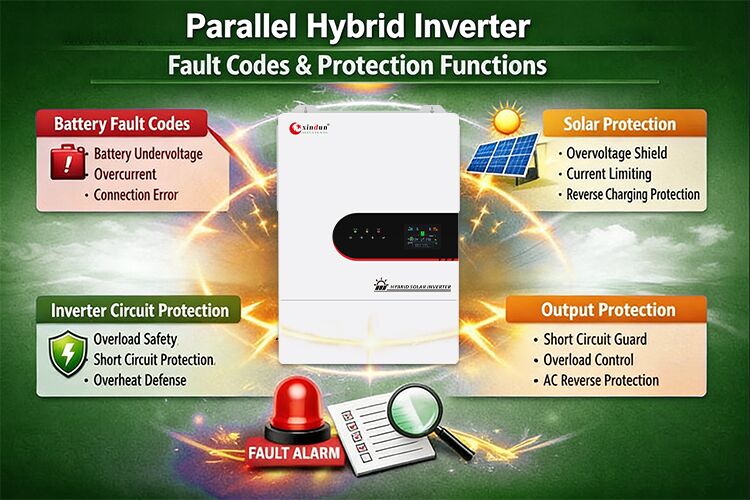 parallel hybrid inverter fault and inverter protection