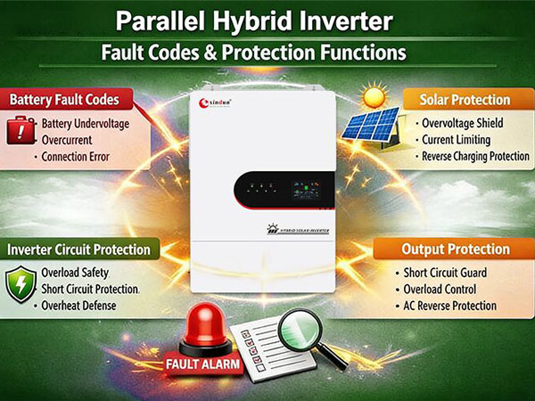 Introduction to Parallel Hybrid Inverter Fault Codes and Protection Functions