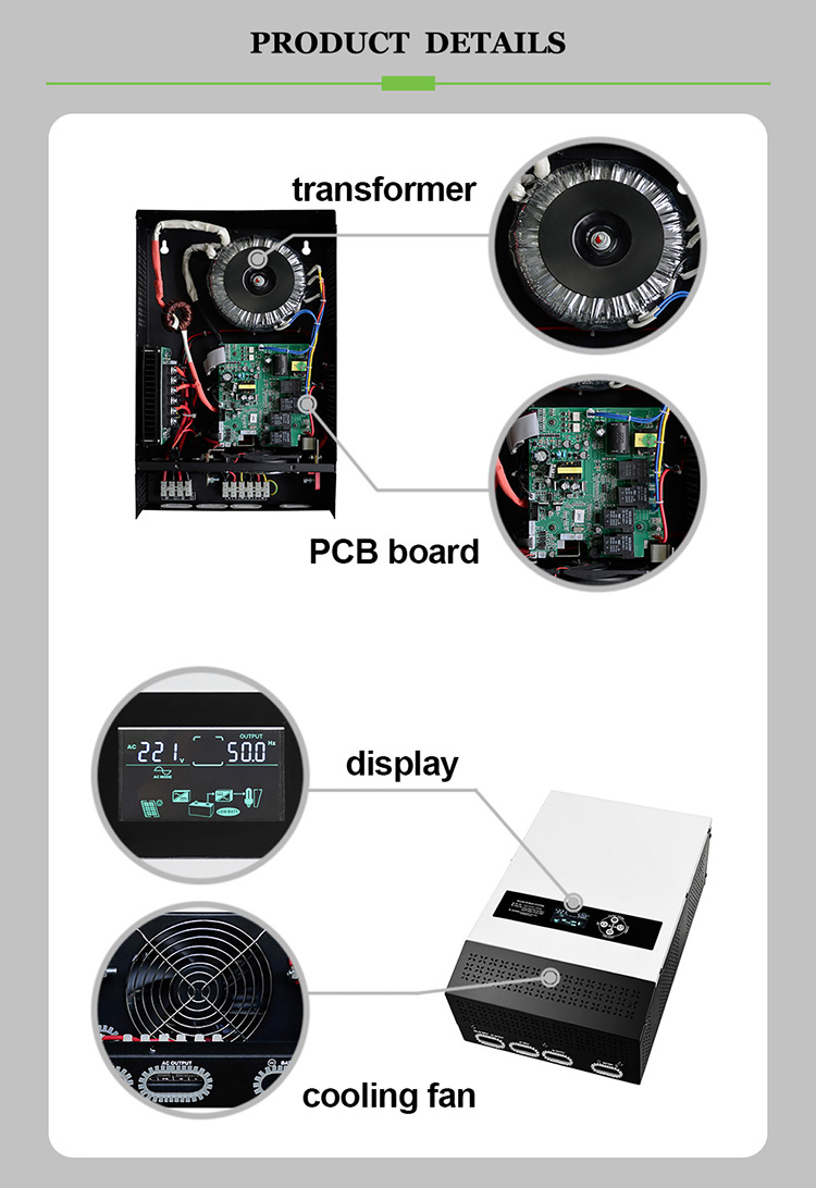 2kw hybrid inverter for solar system circuit board details-02