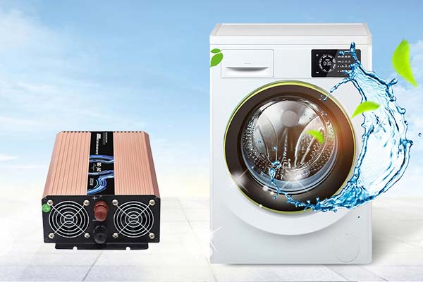 Can a DC to AC high frequency inverter drive a washing machine?