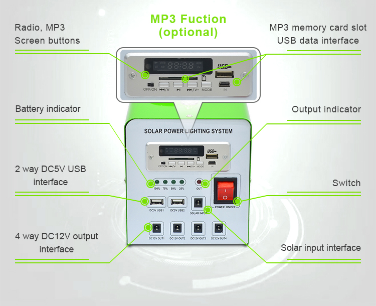 dc solar power system kit function board