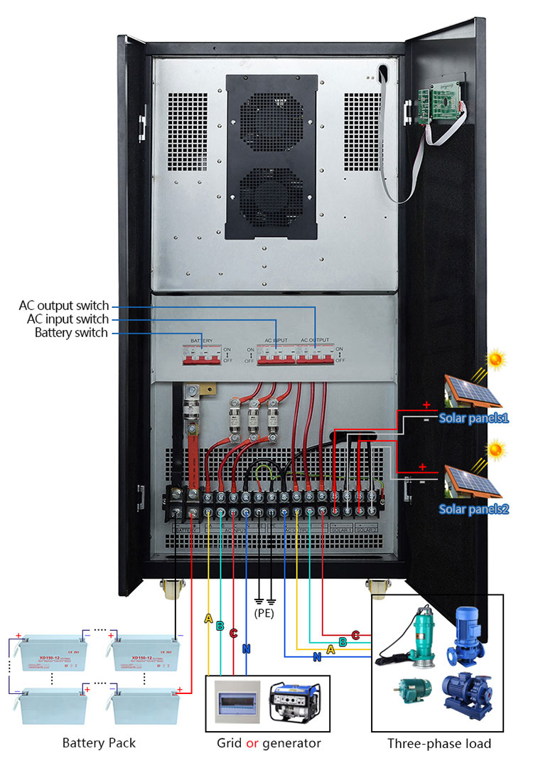 3 phase battery inverter charger wiring diagram