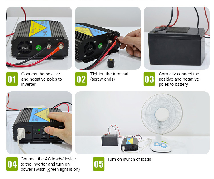 home use 300w 500w pure sine wave inverter