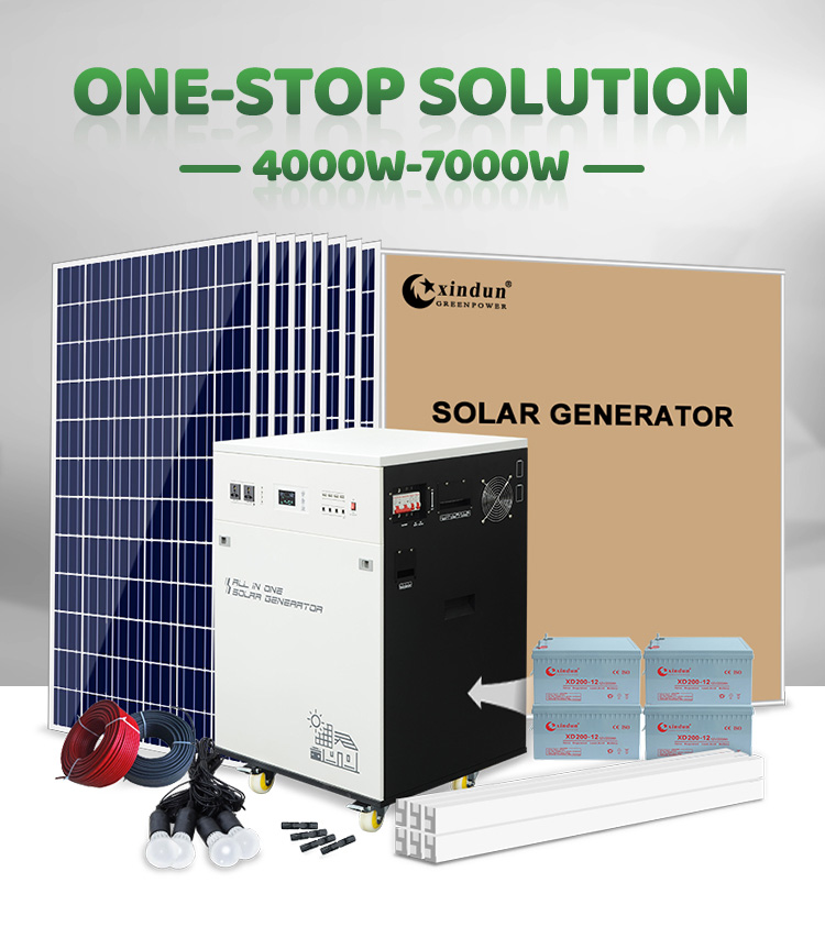 220V 6000W Solar Panel Kit Complete Solar Power Generator 30A Home Grid  System