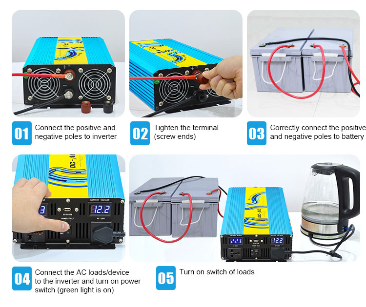 2500w pure sine wave inverter 3000w use method