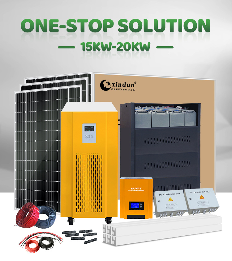 choose XINDUN 20kw solar system with battery storage, get one-stop solar solution
