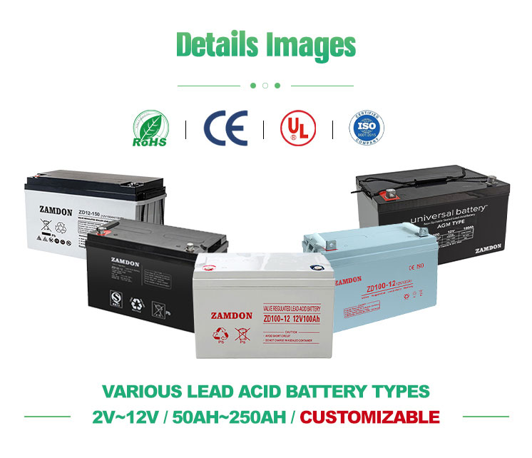 MaxLink lead acid battery AGM 12V 150Ah, M6